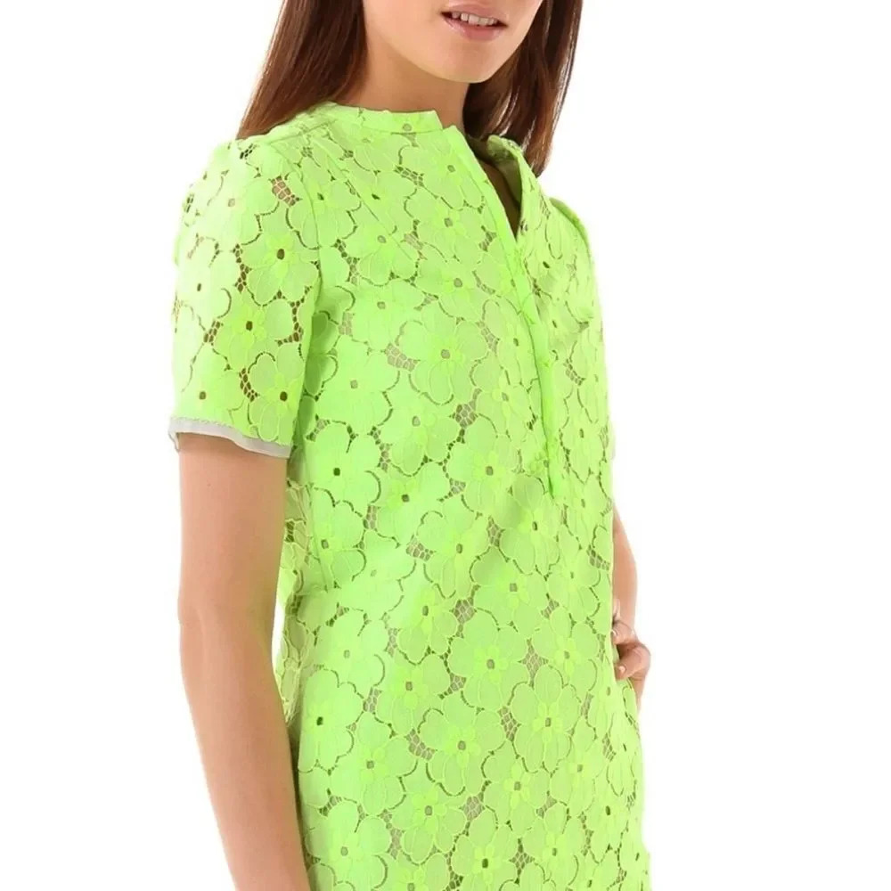 NEW! DIANE VON FURSTENBERG Flower Lace Warner Shift Dress - Picture 2 of 16